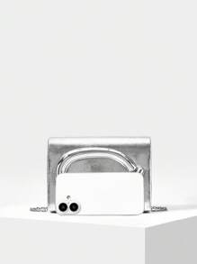 MOTF PREMIUM WOMEN'S TEXTURED MATERIAL SILVER EVENING CLUTCH - Silver - View 5