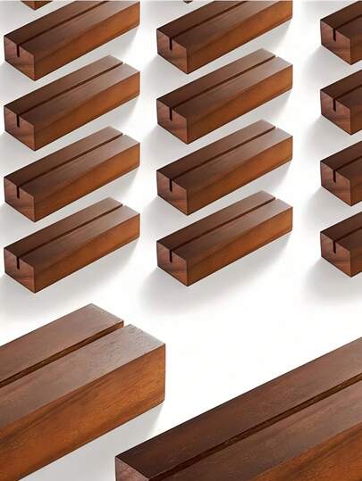 木制照片卡夹松木明信片展示架日历便签创意桌面装饰办公桌收纳架复活节假期季节性装饰乡村家居装饰礼品创意