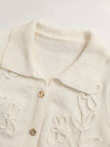 Franclia Unique Conception Floral de Niche Femmes Tricot Pullover