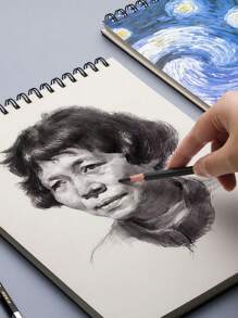 A4 空白艺术素描本，每本 30 张，随机选择 - 彩色 - 查看 6