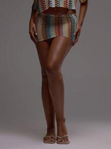 Musera Resort Minifalda con textura y patrón de estilo crochet, ideal para playa, natación, sexy, estilo bohemio, festival, vacaciones de verano, linda, elegante, Ibiza