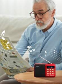 Teckwe 复古简约多功能收音机 - 紅色 - 查看 2