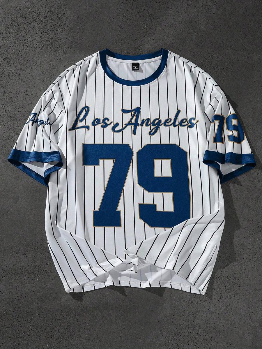 PAVTROS 男士年轻街头风格 79 号图形印花 T 恤号码球衣定制球衣运动球衣棒球衫男士棒球服，图形 T 恤，图形 T 恤，趣味衬衫，超大夏季