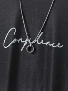 1pc Teenager's Fashionable Ombre Print Round Neck Casual T-Shirt, Suitable For Daily, Outdoor And Commuting Wear, Spring/Autumn Chic Outfits For Autumn/Winter Fall