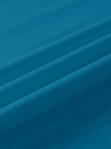 EMERY ROSE 大码休闲短袖T恤，带英文字母印花，比风暴更强大，图案T恤，女式上衣 - 水鴨藍 - 查看 4