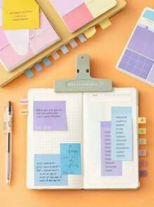 SHEIN دفتر متعدد الوظائف ب- 280 صفحة مع ملصقات للمذكرات والفهرس - 40 مذكرة لاصقة، 160 علامة فهرس، 20 ملصق توسعة، 60 صفحة داخلية، حلقة ربط ناعمة، مذكرات لاصقة، ورق مسطر أفقي، لوازم مدرسية ومكتبية، أساسيات العودة إلى المدرسة، دفتر ملاحظات للدراسة، إكسسوارات المخطط ، قرطاسية الجامعة، دفاتر مدرسية بالجملة، لوحة كتابة متينة، دفتر ملاحظات منظم - متعدد الألوان - مشاهدة 3