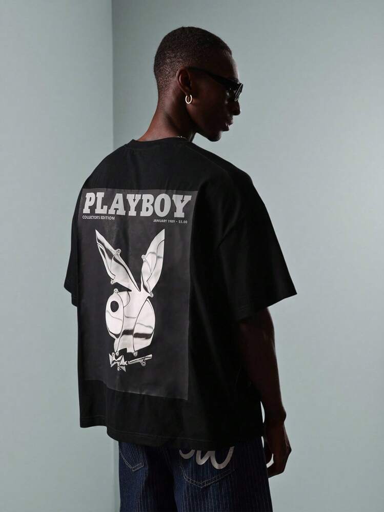 PLAYBOY X SUMWON Retro Magazine Cover Print Oversized T-Shirt