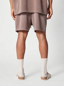 SUMWON Textured Drop Crotch Short - Dark Grey - View 5