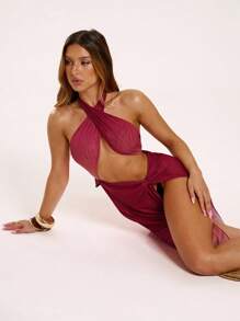 SHEIN BAE 度假海滩/女士罩衫