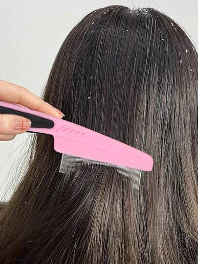 1 pente de cabelo com dentes finos e densos para adultos, ajuda a remover piolhos e caspa, cuidados corporais para viagens, atividades ao ar livre, esportes, escritório, escola, grampos de cabelo, acessórios de cabelo, materiais de volta às aulas