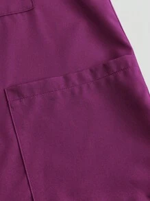 TaskEZ 制服套装：V 领短袖修身衬衫、抽绳直筒休闲裤、手术服套装 - 紫丁香色 - 查看 7