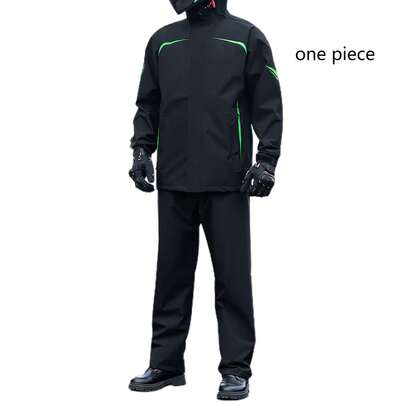 Conjunto de impermeable de moda: Impermeable y cortavientos, abrigo y pantalones de lluvia para todo el Body - Engrosado, resistente al desgaste, multifuncional para mujeres y hombres | Ideal para actividades al aire libre, ciclismo, viajes, escalada, campamento, senderismo, pesca y conducción de motocicletas | Ropa impermeable antidisturbios de alta calidad