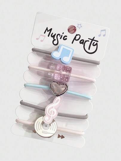 Anime Elastici per capelli a tema festa musicale carini