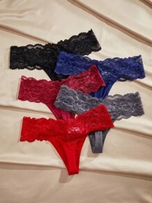 Charlaine 5pack Floral Lace Panty, Sexy Lingerie