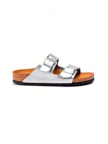 Birkenstock Arizona Birko-Flor Metallics - Silver - View 1