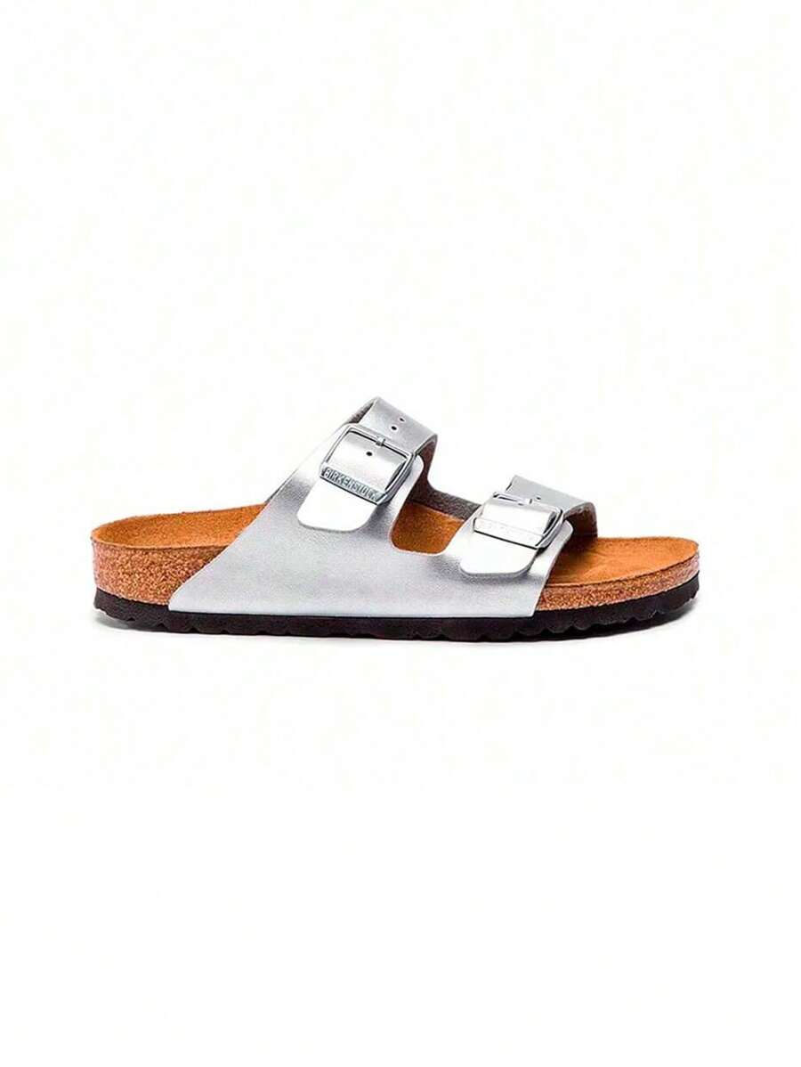 Birkenstock Arizona Birko-Flor Metallics - Silver - View 1