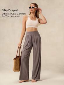 OutZeal 女士运动裤，日常休闲度假两用，防紫外线，凉爽触感，直筒裤型，带口袋