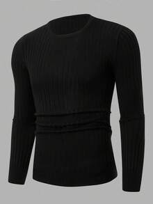 2 pezzi Maglioni a righe regolari da uomo, confezione multipla