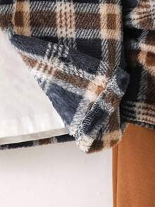 Genkimix Kids 小男孩格子长袖单排扣口袋连帽衬衫和裤子休闲套装 - 彩色 - 查看 7