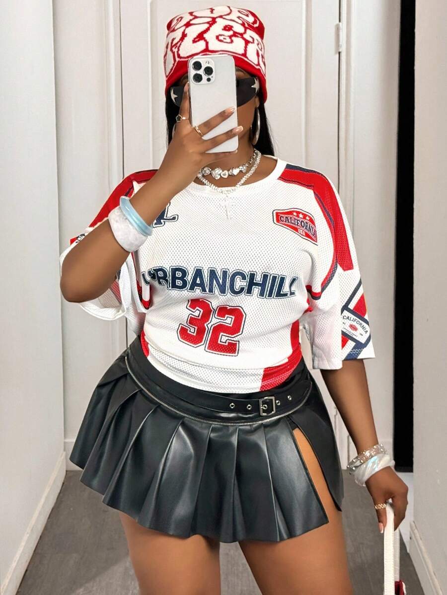 Slaydiva 2025 新款春夏音乐节/复活节派对女款大码休闲夏季T恤,印有音乐节、复活节、西部风、游牧风、生日派对、毕业典礼、学生装、日常穿着、基础款、度假、邮轮旅行、海滩、阳光、极简主义、街头风格、运动服数字和字母图案,网眼设计,适合女性生日穿着。 - 彩色 - 查看 1