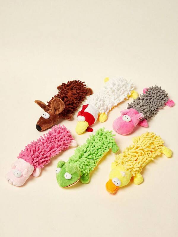 PETSIN Cute Animal Shaped Plush Dog Toy, Containing Sound Paper For Interactive Play With Dogs