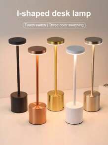 1pc Modern LED Table Lamp With Touch Control | Rechargeable Lithium Battery, USB Charging, Adjustable Brightness, Suitable For Home, Office, Bar And Bedroom Decoration - Multicolor - View 1