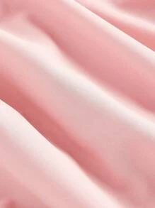 SHEIN MOD 大码粉色吊带连衣裙，后背蝴蝶结装饰，正式场合礼服，女士白色露背蝴蝶结长裙，夏季粉色连衣裙，毕业礼服，女士早午餐飘逸连衣裙，束身连衣裙 - 粉色 - 查看 4