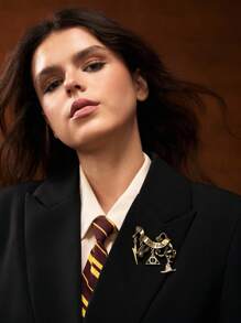 HARRY POTTER X SHEIN 闪亮锌合金海德薇钥匙扣、旋转金色飞贼、死亡圣器、分院帽吊饰，适合作为礼物、收藏品和纪念品 - 金色 - 查看 3