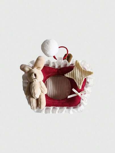 Kawaii Dije para bolsa con forma de estrella kawaii, cordón y borlas, bolsita de almacenamiento minimalista y linda con cordón, bolsita redonda para insignia, accesorio para mochila