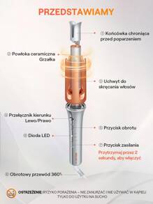 SHEGLAM HAIR It-Curl Rizador instantáneo de un solo toque Plancha rizadora automática, rizador de cabello automático, rizador de cabello automático, rizador de cabello automático de 32 mm con 3 temperaturas, calentamiento rápido y rotación de 2 vías, apagado automático, rizador giratorio antiescaldaduras y antienredos, rizador instantáneo táctil para peinarRizador de cabello automático de 32 mm con 3 temperaturas, calentamiento rápido y rotación de 2 vías, automático Varita rizadora giratoria con apagado, antiescaldaduras y antienredos, rizador instantáneo táctil para peinar el cabello Graduación Cumpleaños Regalo Día festivo Invierno Rosa Onda Constituir Fiesta Playa Viajar Cámping Escuela Campus Festivales Rosa Presente Chica Encanto Mejor Día de San Valentín Día de la Mujer Ámate a ti mismo - Enchufe EU Tipo C(220-240V) - Ver 10