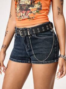 ROMWE Goth 1pc Chain Punk Style Waist Belt