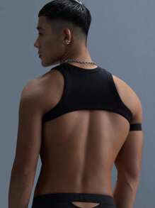 Manfinity Sport Corelite Camiseta de tirantes ajustada de corte slim de unicolor y cuello redondo para hombres