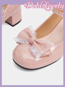 Dola Lovely Women Elegant White Sweet Lolita Style High Heel Dress Shoes