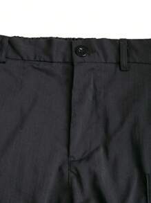 Manfinity Homme Shorts décontracté polyvalents de couleur unie à grande poche pour hommes