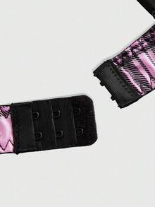 ROMWE J-Fashion Y2K Plaid Frilled With Underwire Bralette For Women - Multicolor - View 4