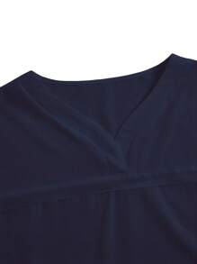 PopScrub Women Short Sleeve Double Pocket Nurse Blouse, Scrub Top