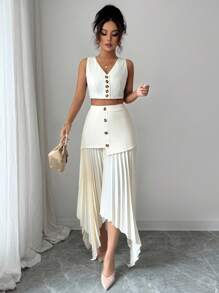 Elenzga 女士优雅度假风两件套夏季套装