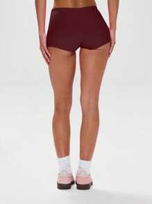 Musera Sport Quần short mini cạp trễ tập luyện thể thao Gympadel, Tennis, Pickleball Fitness - Màu Đỏ Sâu - Xem 4