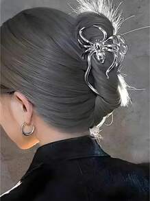 ROMWE Grunge Punk 1 件金属蜘蛛发爪街头爪夹发夹发夹发钳发夹发夹万圣节