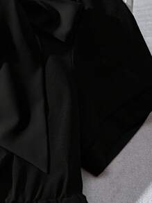 GlowEve CURVE Váy trang trí nơ màu trơn thanh lịch cỡ lớn, mùa hè - màu đen - Xem 4