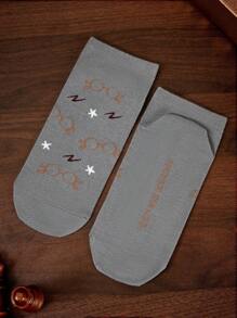 HARRY POTTER X SHEIN 6 đôi tất cổ ngắn mềm mại, thoáng khí, thấm mồ hôi dành cho nam thường ngày & Hedwig & Golden Snitch, tất ngắn nhiều màu sắc thời trang và dễ thương, mũi và gót được gia cố để tăng độ bền, phù hợp cho cả nam và nữ, Summer All-Match - Nhiều màu - Xem 15
