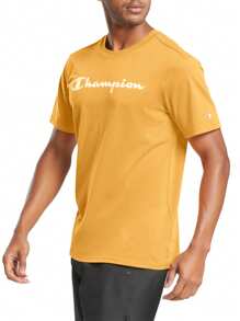Champion Áo thun nam cổ tròn tay ngắn in chữ mùa hè thường ngày - trái cam - Xem 3
