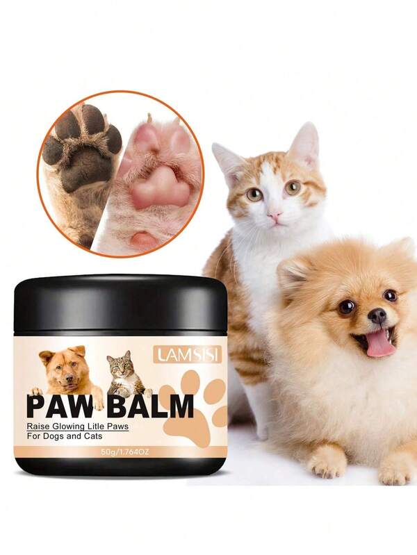 SHEIN Creme para patas de animais de estimação 2 unidades - Acalma e alivia patas secas, rachadas e danificadas - Fornece hidratação e proteção para as patas e almofadas das patas dos cães.