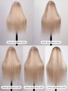 ALL READY WIG 613 金色亮点浅色升级版 13x6 蕾丝前假发直发真人发预拔迷你结透气蕾丝 180% 密度真人发假发拉绳可调节 - S10/613 - 查看 9