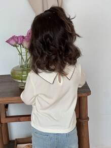 Dazy Kids 女婴休闲撞色长袖上衣，幼儿秋装