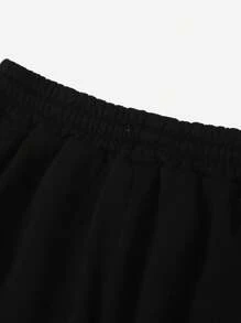 SHEIN Cottnline Women's Solid Color Drawstring Waist Jogger Pants - Multicolor - View 5