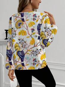 Shutterstock Glamance Áo sơ mi dài tay họa tiết hoa giản dị tối giản dành cho nữ, phù hợp cho mùa xuân và mùa thu Áo cánh nữ họa tiết chim thanh lịch Áo cánh họa tiết hoa Áo dài tay Áo thời trang nữ Áo cánh mùa thu Quần áo nữ Áo cánh nữ Áo cánh giản dị thanh lịch Quần áo mùa thu cho nữ Quần áo đi làm trở lại trường cho phụ nữ mùa thu và mùa đông - màu đen - Xem 2