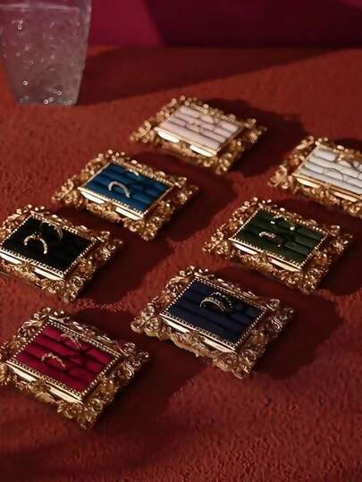 ROMWE Goth 1pc Vintage European Jewelry Display,Vintage Palace Style Ring Tray, Photo Frame Ring Holder Tray For Earrings Necklaces, Elegant Boutique Showcase Photo Prop Decor,Home Decor