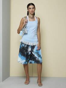 COUREZ 男女通用扎染卡霍短裤 / Y3K 外出穿搭 女式夏季服装 街头风 度假海滩 - 彩色 - 查看 2