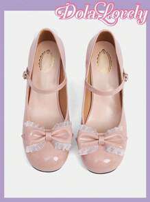 Dola Lovely Women Elegant White Sweet Lolita Style High Heel Dress Shoes